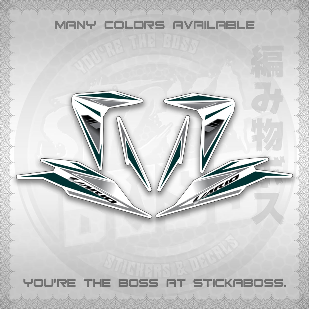 CLICK 125 V3 INDO CONCEPT ( FOR WHITE SLASH BLADE VARIO ) STICKER DECALS By STICKABOSS