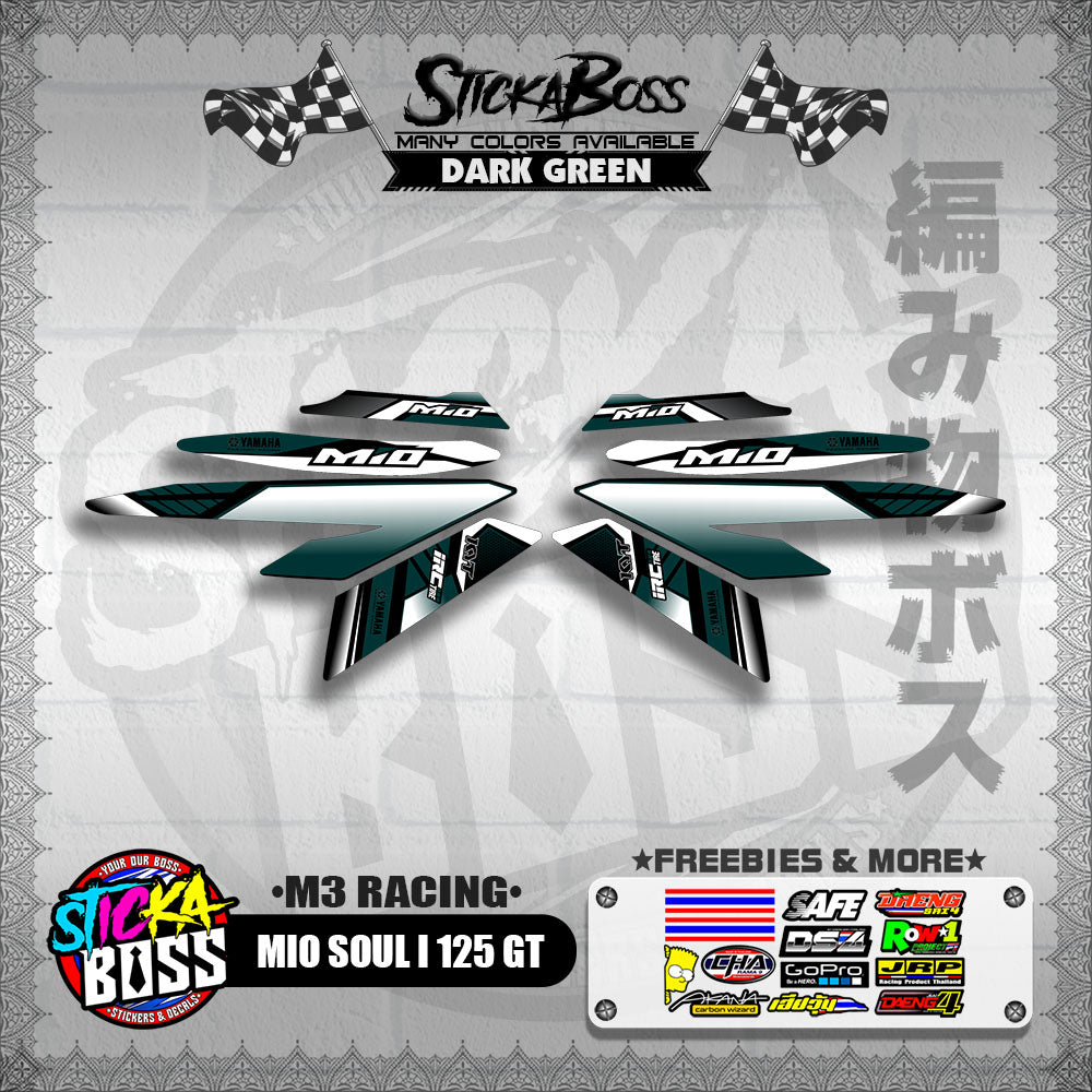 MIO SOUL I 125 GT DECALS ( M3 RACING )【WITH FREEBIES】