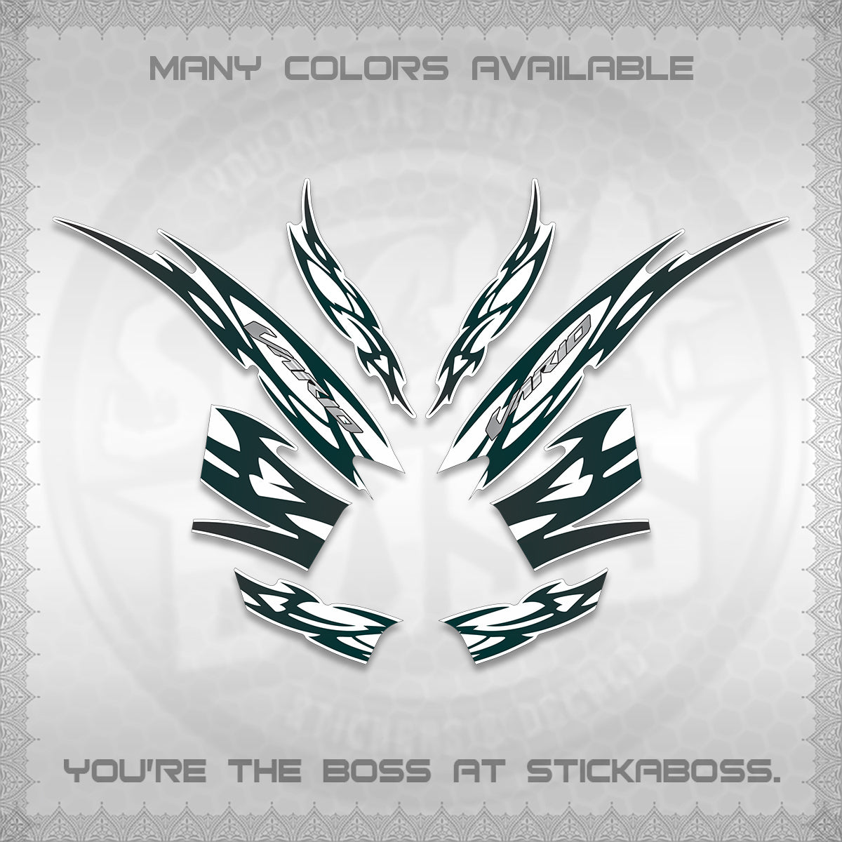 CLICK 125 V2 INDO STRIPING FOR WHITE DECALS (2026 NUSANTARA MOTIF) STICKER DECALS By STICKABOSS