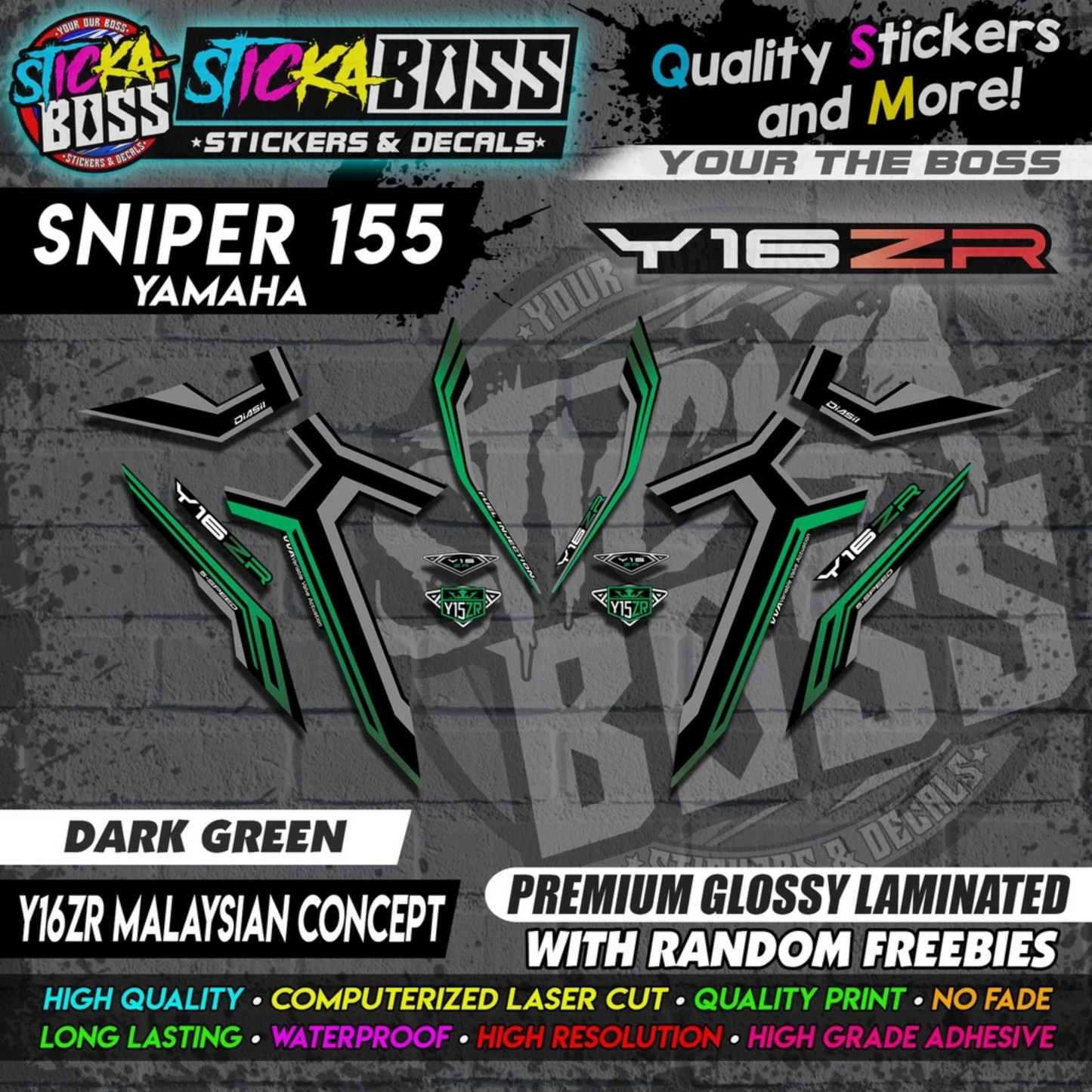 SNIPER 155 STOCK DECALS 【 Y16ZR MALAYSIAN CONCEPT 】