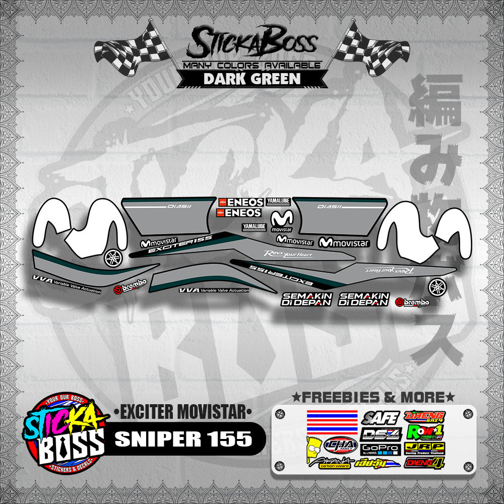 SNIPER 155 DECALS ( EXCITER MOVISTAR )【WITH FREEBIES】