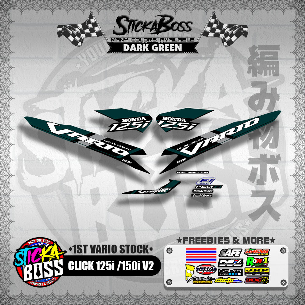 CLICK 125i / 150i V2 DECALS ( 1ST VARIO STOCK )【WITH FREEBIES】