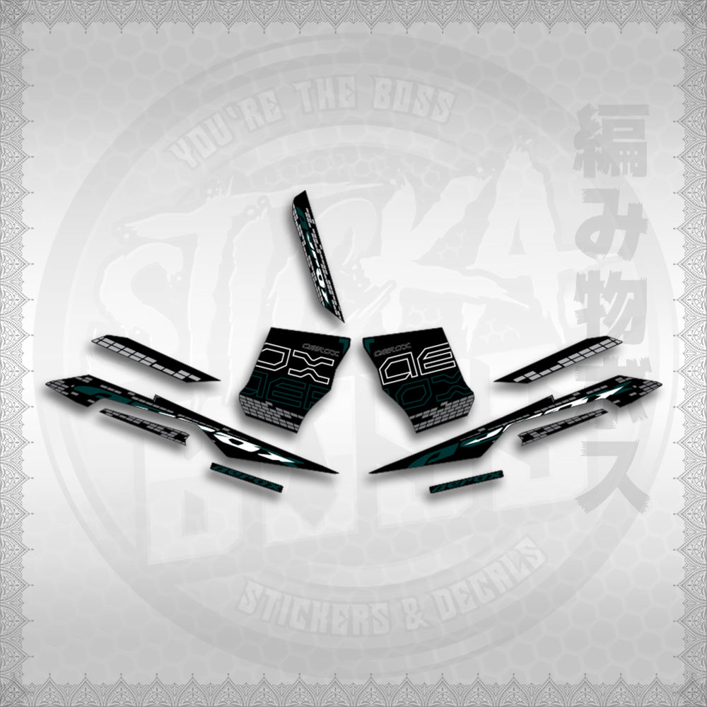 STICKER DECALS for AEROX V3 ALPHA TURBO INDO (AV3NVBLDE) By STICKABOSS (SOFIE LAMINATED WATERPROOF)