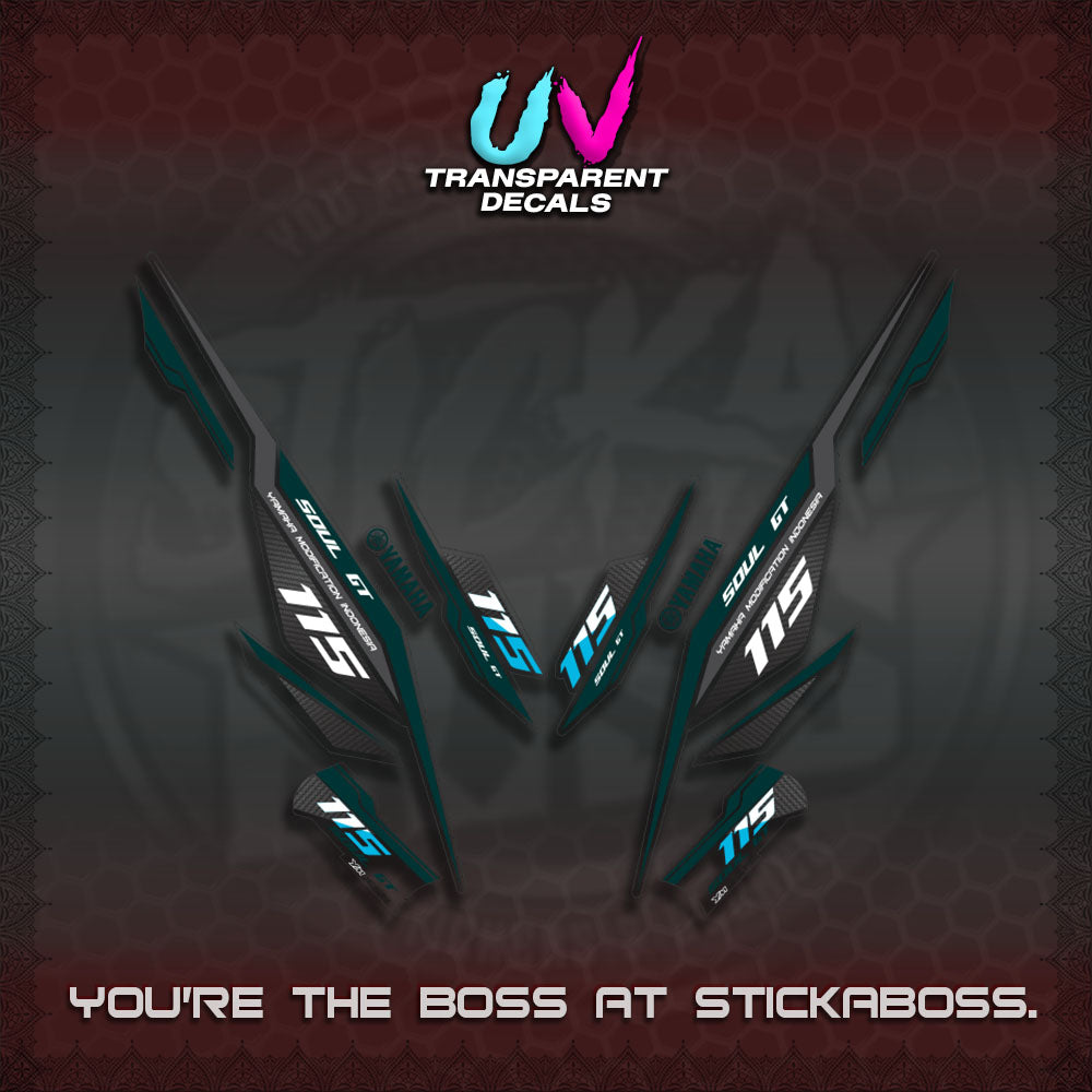 【PREMIUM UV PRINT】TRANSPARENT MIO SOUL I 115 GT INDO DECALS(0002 DESIGN)STICKER DECALS By STICKABOSS
