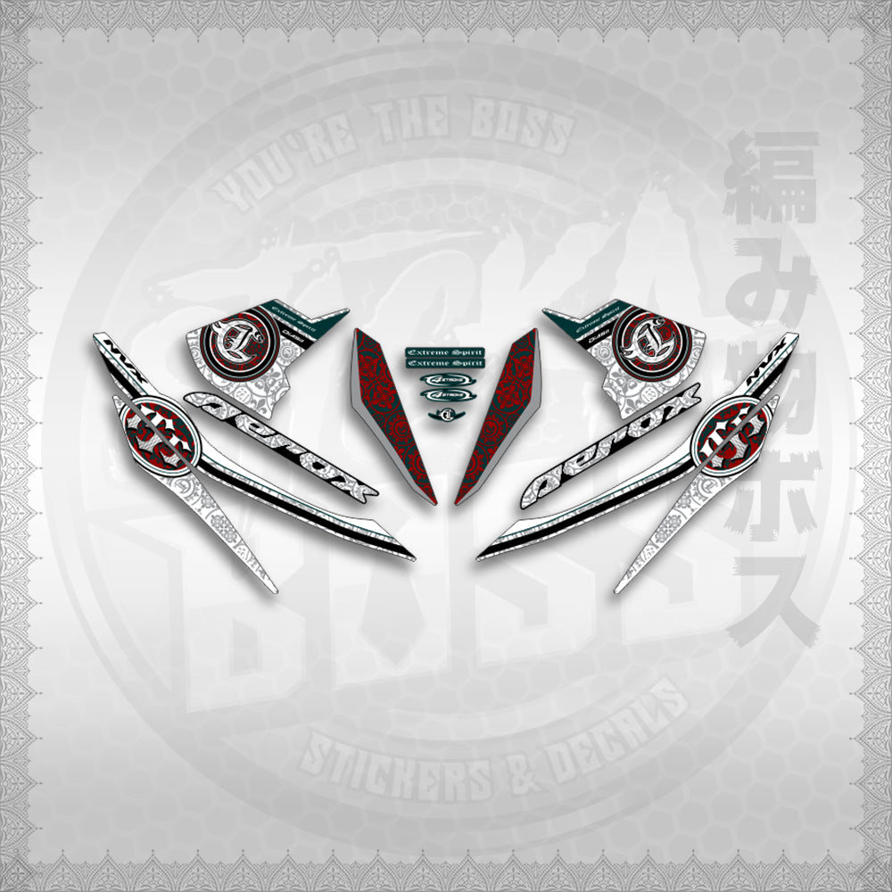 STICKER DECALS for AEROX V1 (AV1EXSPNV) By STICKABOSS (SOFIE LAMINATED WATERPROOF)