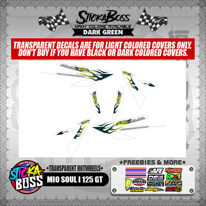 MIO SOUL I 125 GT DECALS ( TRANSPARENT HOTWHEELS )【WITH FREEBIES】