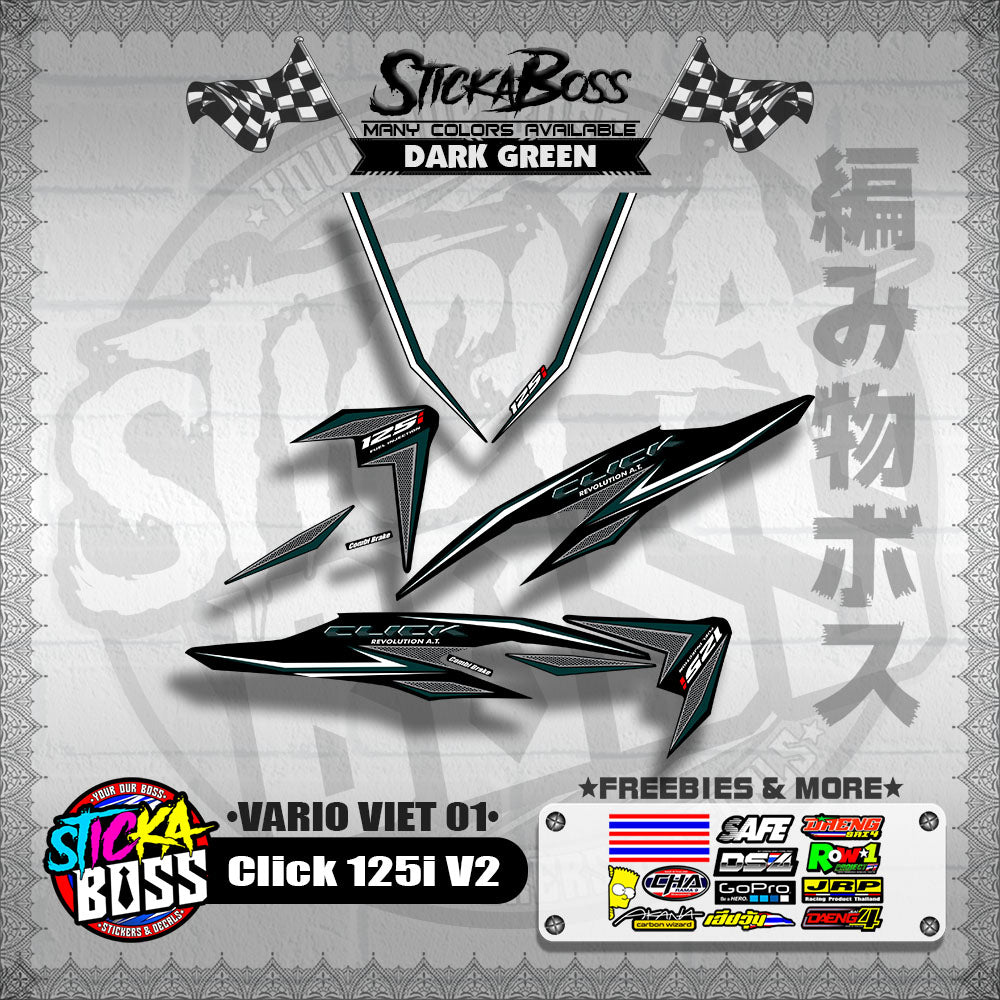 CLICK 125i V2 DECALS ( VARIO VIET 01 )【WITH FREEBIES】