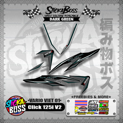 CLICK 125i V2 DECALS ( VARIO VIET 01 )【WITH FREEBIES】
