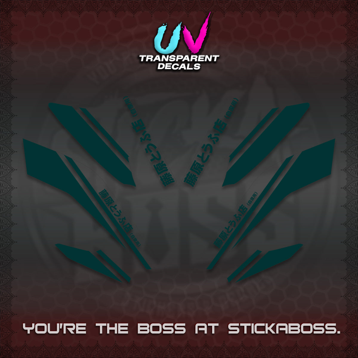 NMAX V2 UV TRANSPARENT DECALS (TRUENO STYLE DESIGN) STICKER KITS By STICKABOSS