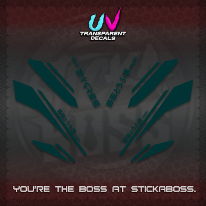 NMAX V2 UV TRANSPARENT DECALS (TRUENO STYLE DESIGN) STICKER KITS By STICKABOSS