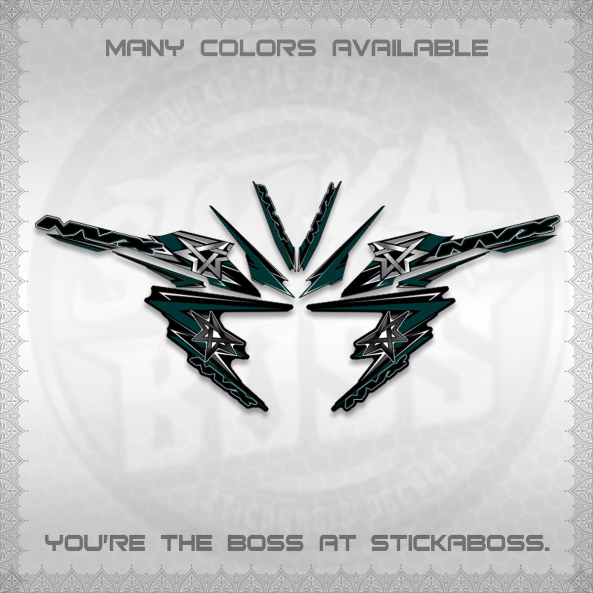 AEROX V3 INDO DECALS (ALPHA TURBO 0002)STICKER DECALS By STICKABOSS