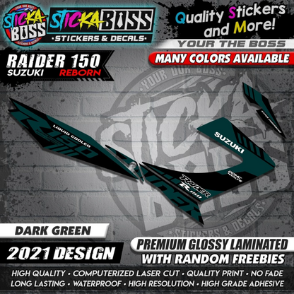 Suzuki Raider 150 Reborn Stock Decals ( 2021 Design )【WITH FREEBIES】