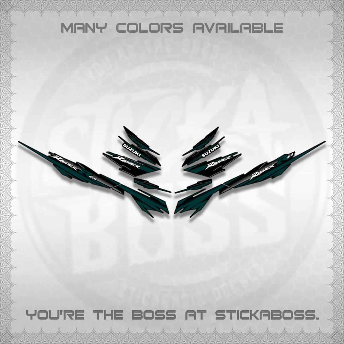 RAIDER 150 FI SATRIA DECALS (MINIMALIST 0016 DESIGN)STICKER DECALS By STICKABOSS