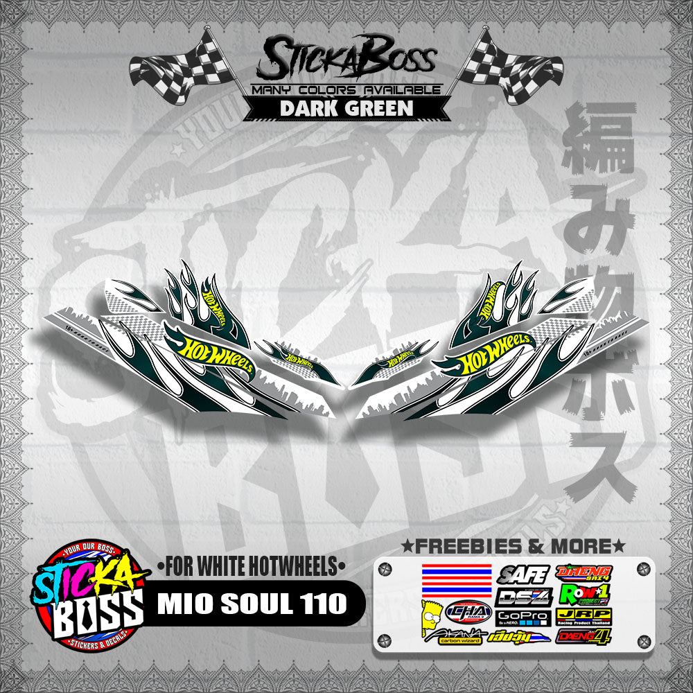 MIO SOUL 110 CARB OLD DECALS ( FOR WHITE HOTWHEELS )【WITH FREEBIES】