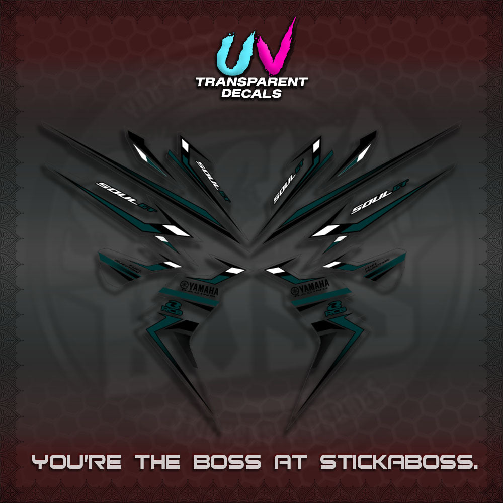 【PREMIUM UV PRINT】TRANSPARENT MIO SOUL i 115 GT INDO STRIPING DECALS (2026 DESIGN 001)By STICKABOSS