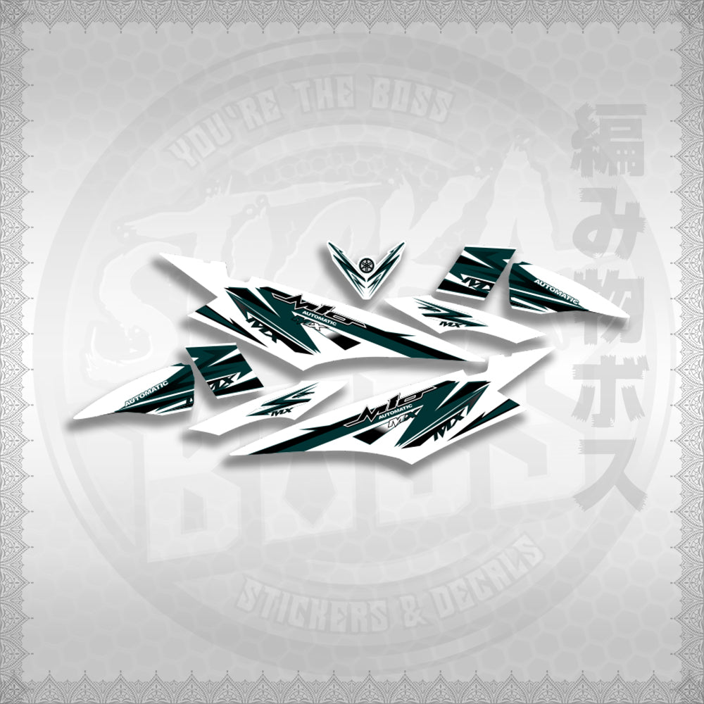 MIO SOUL I STRIPING CARBURETOR FOR WHITE STICKER DECALS By STICKABOSS (SOFIE LAMINATED WATERPROOF)