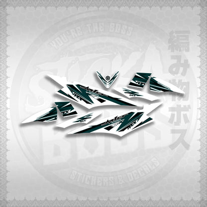 MIO SOUL I STRIPING CARBURETOR FOR WHITE STICKER DECALS By STICKABOSS (SOFIE LAMINATED WATERPROOF)