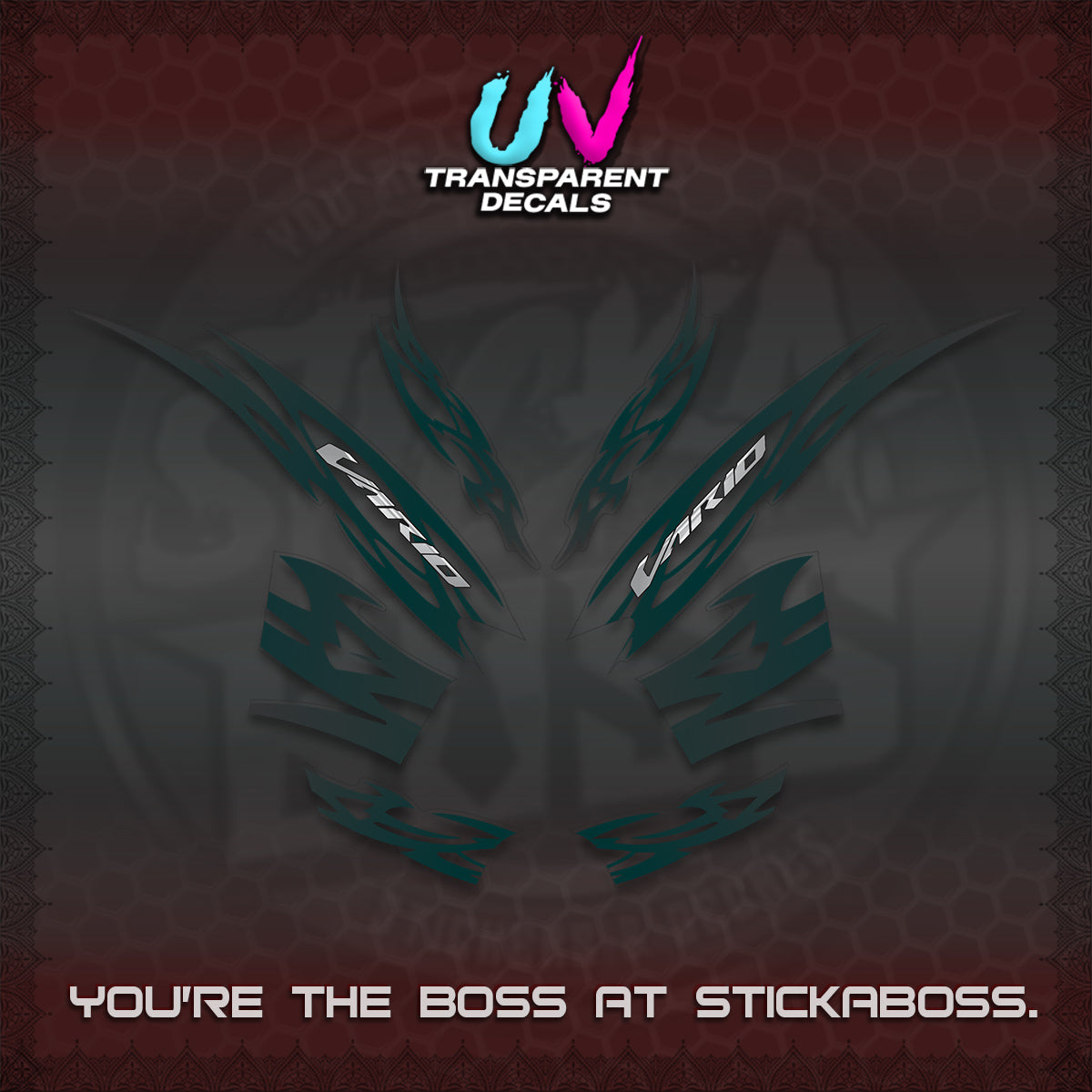 CLICK 125 V2 INDO STRIPING UV TRANSPARENT DECALS (2026 NUSANTARA MOTIF) STICKER DECALS By STICKABOSS