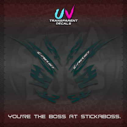 CLICK 125 V2 INDO STRIPING UV TRANSPARENT DECALS (2026 NUSANTARA MOTIF) STICKER DECALS By STICKABOSS