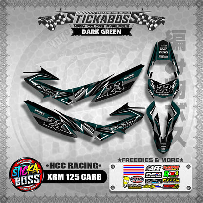 XRM 125 CARB STICKER FULL DECALS ( HCC RACING )【WITH FREEBIES】