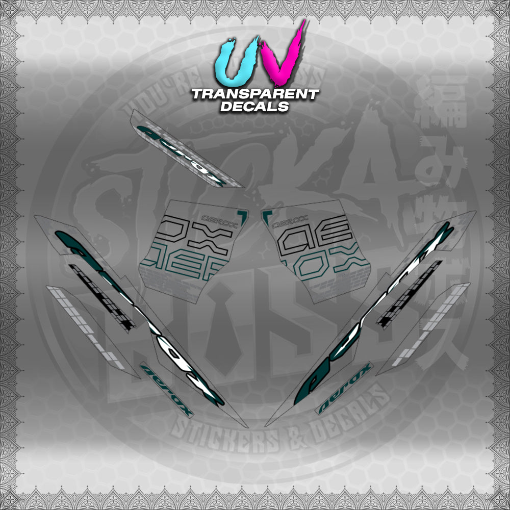 【PREMIUM UV PRINT】TRANSPARENT AEROX V3 ALPHA TURBO INDO (AV3NVBLDE)【WITH FREEBIES】