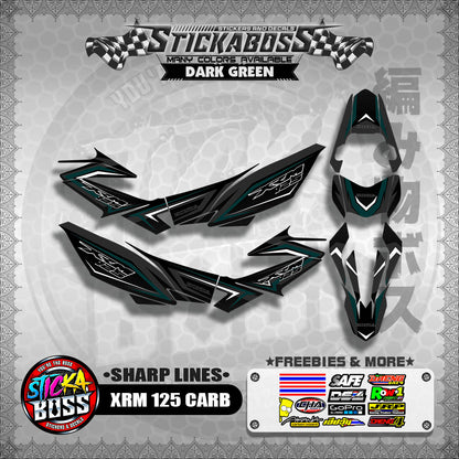 XRM 125 CARB STICKER FULL DECALS ( SHARP LINES )【WITH FREEBIES】