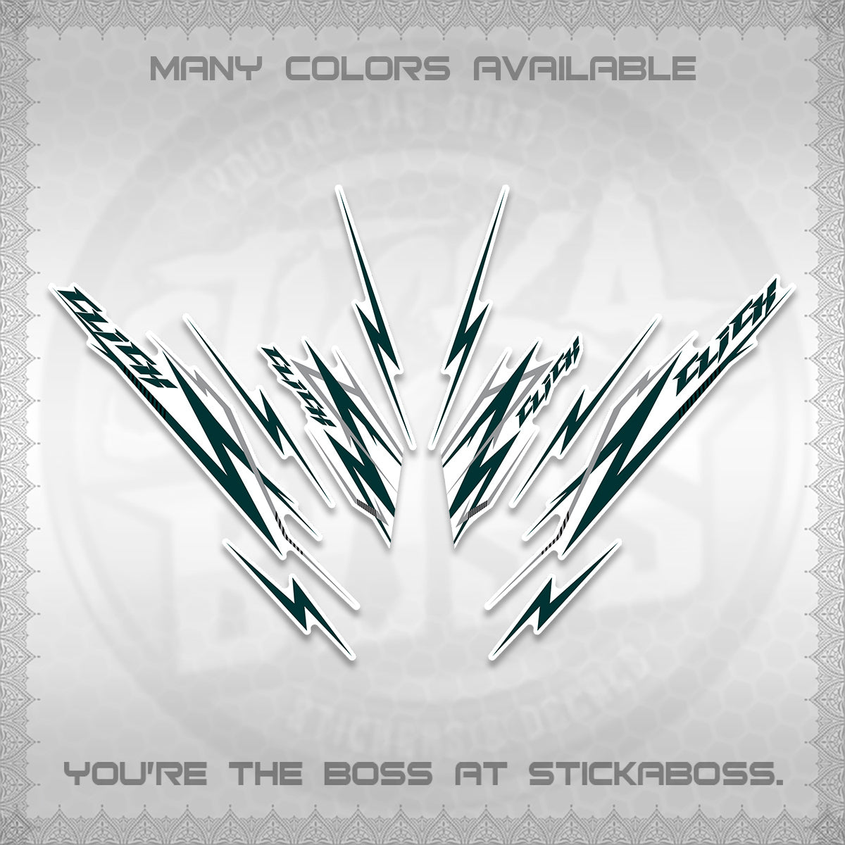 CLICK 125 V2 INDO FOR WHITE DECALS (2024 CL 00-A8 STYLE) STICKER KITS By STICKABOSS