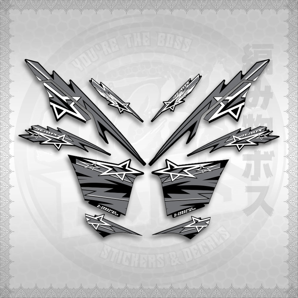 STICKER DECALS for AEROX V3 ALPHA TURBO INDO (AVRSTST01) By STICKABOSS (SOFIE LAMINATED WATERPROOF)