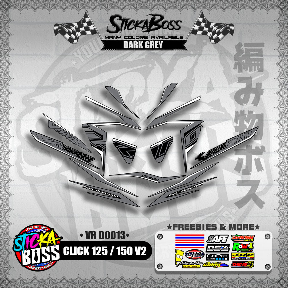 CLICK 125 / 150 V2 DECALS ( VR D0013 )【WITH FREEBIES】