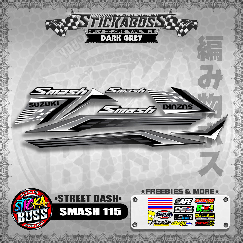 SMASH 115 STICKER DECALS ( STREET DASH )【WITH FREEBIES】