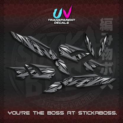 CLICK V3 INDO MALAY CONCEPT ( TRANSPARENT STRIPING NEW CUSTOM DESIGN ) STICKER DECALS By STICKABOSS