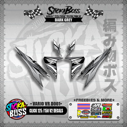 CLICK 125 / 150 V2 DECALS ( VARIO VR D001 )【WITH FREEBIES】