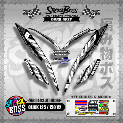 CLICK 125 / 150 V2 DECALS ( VARIO FACELIFT MECHA )【WITH FREEBIES】