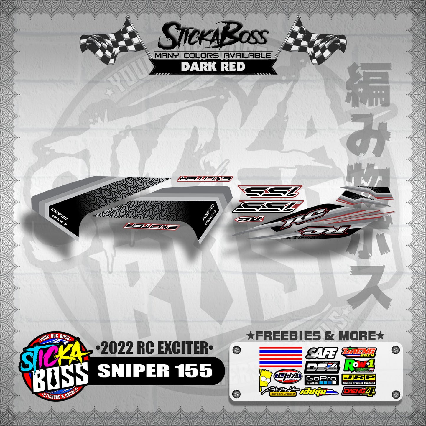SNIPER 155 DECALS ( 2022 RC EXCITER )【WITH FREEBIES】