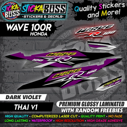 HONDA WAVE 100 R (THAI V1) [STOCK DECALS]【PREMIUM GLOSSY LAMINATED】