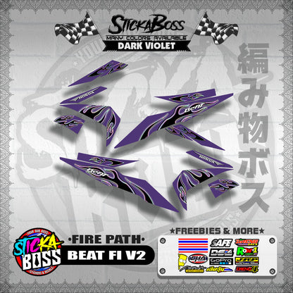 BEAT FI V2 DECALS ( FIRE PATH )【WITH FREEBIES】