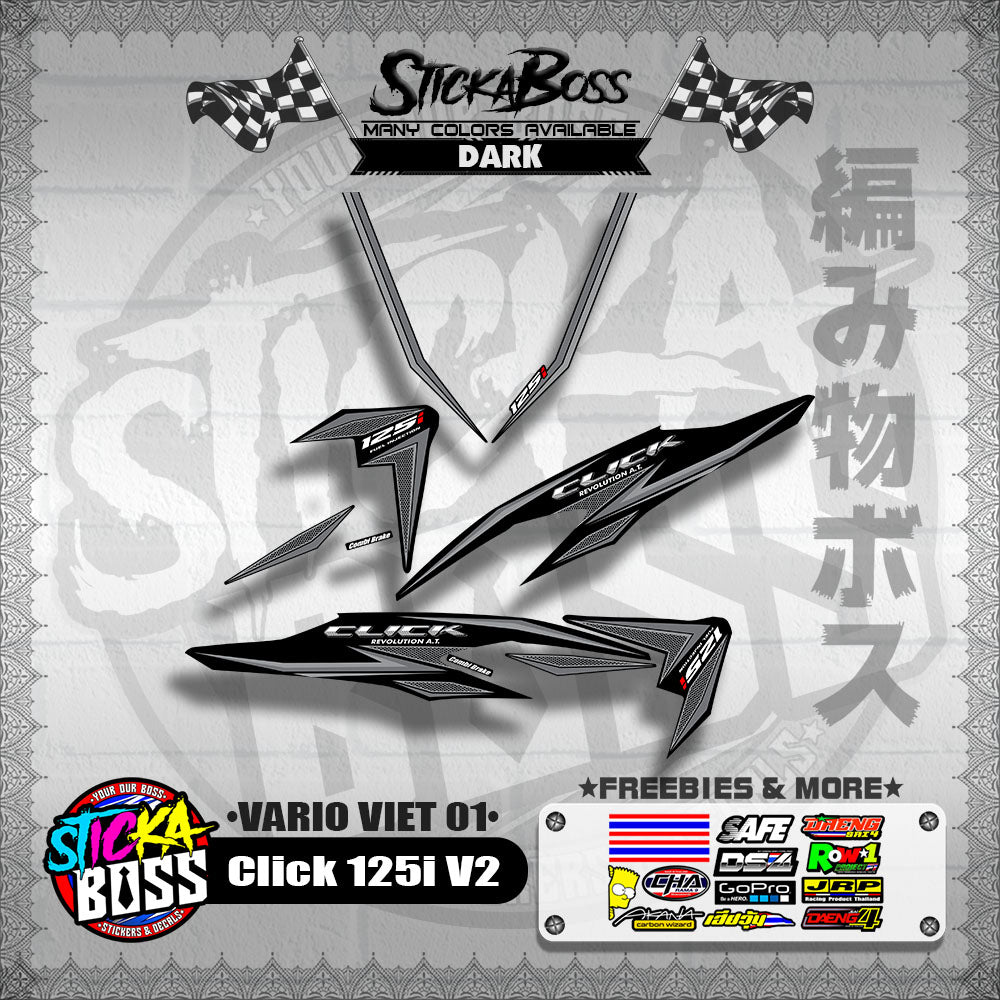 CLICK 125i V2 DECALS ( VARIO VIET 01 )【WITH FREEBIES】