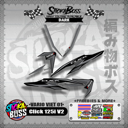 CLICK 125i V2 DECALS ( VARIO VIET 01 )【WITH FREEBIES】