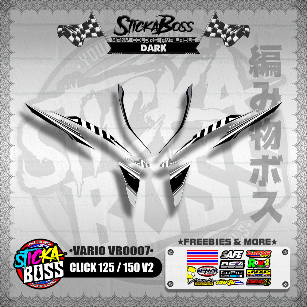 CLICK 125 / 150 V2 DECALS ( VARIO VR0007 )【WITH FREEBIES】