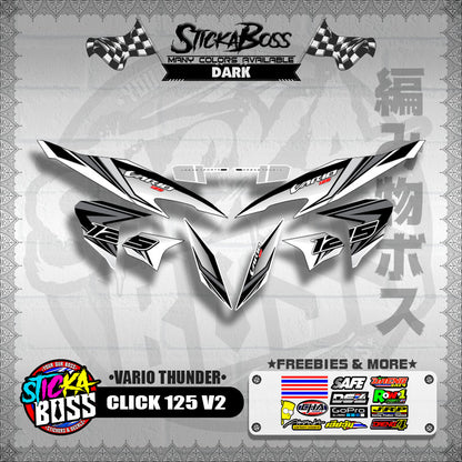 CLICK 125 V2 DECALS ( VARIO THUNDER )【WITH FREEBIES】