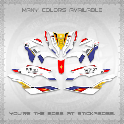 CLICK 125 V3 FULL DECALS (WB102 ROBO DESIGN) STICKER KITS BY STICKABOSS