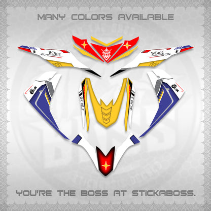 MIO I 125 FULL DECALS (WB102 ROBO DESIGN) STICKER KITS BY STICKABOSS