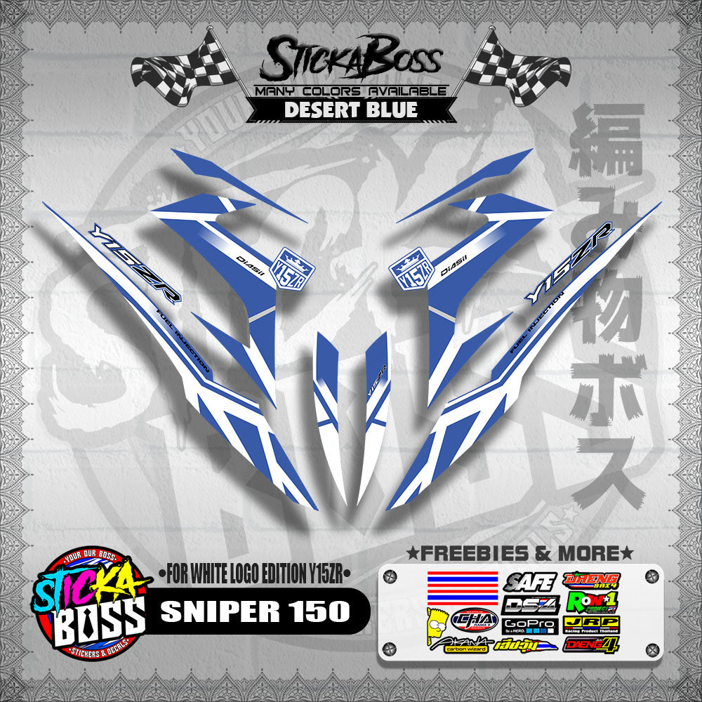 SNIPER 150 DECALS ( WHITE EDITION Y15ZR )【WITH FREEBIES】