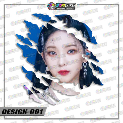 AESPA | ANIME SCRATCH STICKER【VINYL PRINTED】( LAMINATED / WATERPROOF )【Stickaboss】