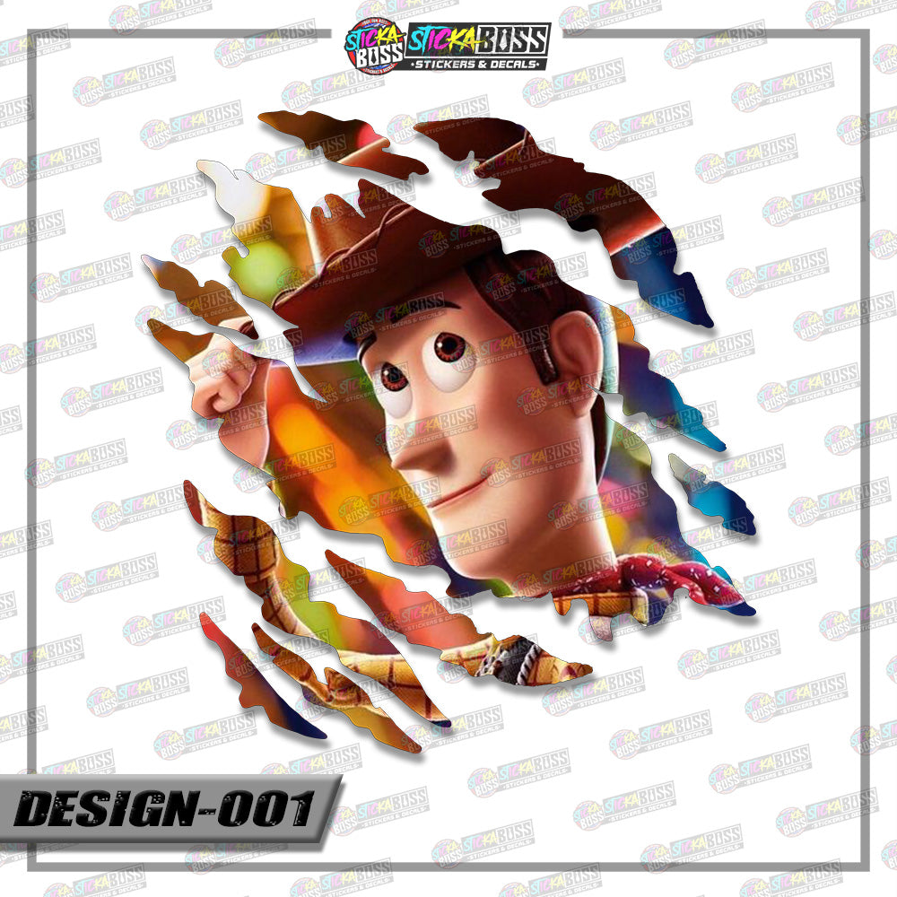 TOY STORY| ANIME SCRATCH STICKER【VINYL PRINTED】( LAMINATED / WATERPROOF )【Stickaboss】