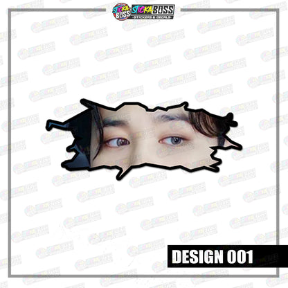 KPOP- BTS| CRACK PEEKERS  ( ANIME VINYL STICKER DECALS )【Stickaboss】