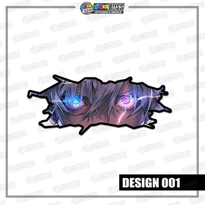 JUJUTSU KAISEN | CRACK PEEKERS  ( ANIME VINYL STICKER DECALS )【Stickaboss】