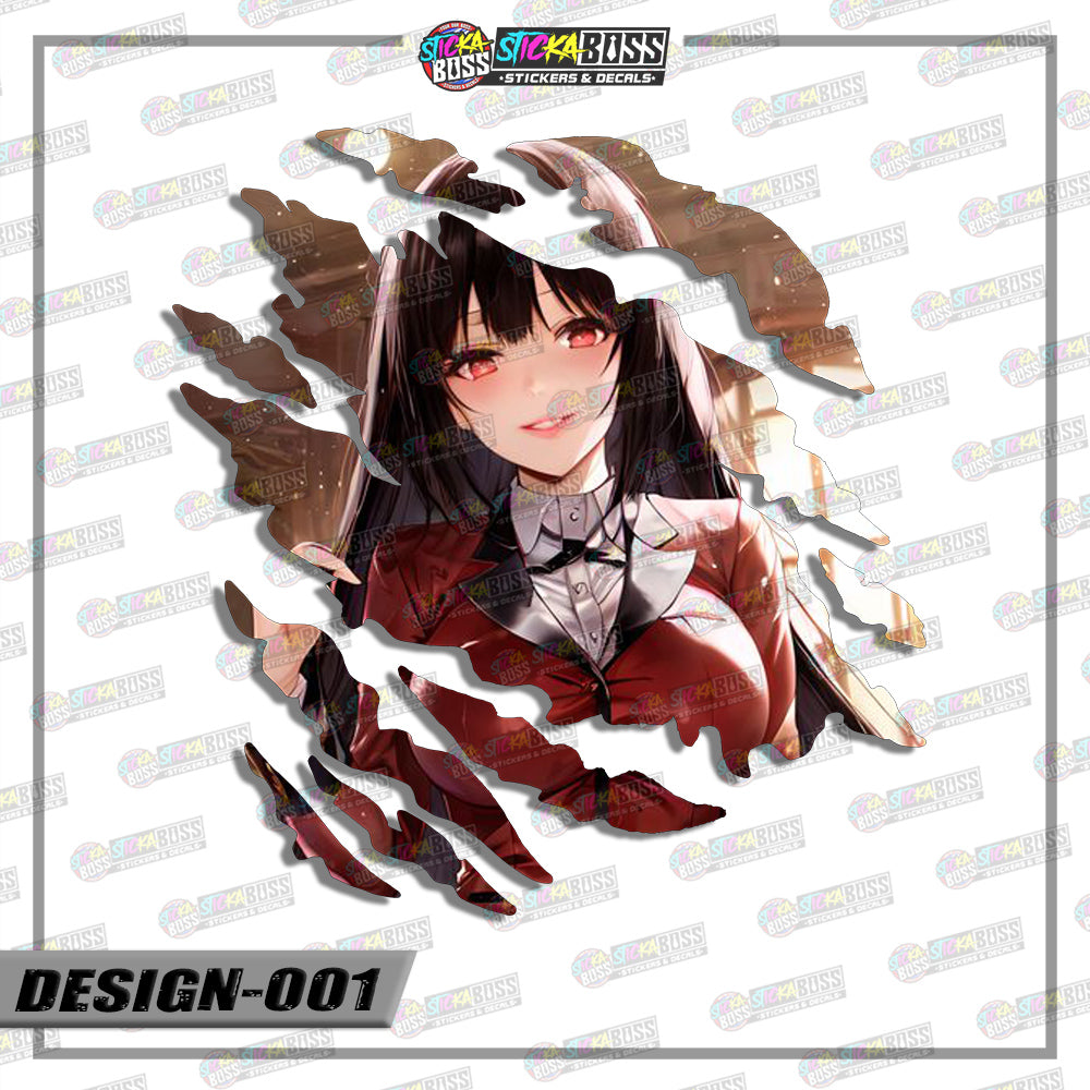 KAKEGURUI | ANIME SCRATCH STICKER【VINYL PRINTED】( LAMINATED / WATERPROOF )【Stickaboss】
