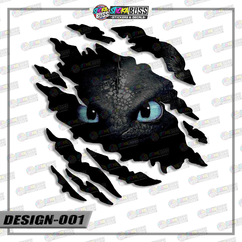 HOW TO TRAIN YOU DRAGON | SCRATCH STICKER【VINYL PRINTED】( LAMINATED / WATERPROOF )【Stickaboss】