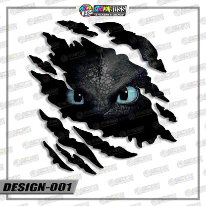 HOW TO TRAIN YOU DRAGON | SCRATCH STICKER【VINYL PRINTED】( LAMINATED / WATERPROOF )【Stickaboss】